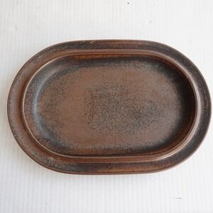 Vintage MCM Arabia Finland Ruska Oval Serving Platter Ulla Procope 14" x 9-1/2"